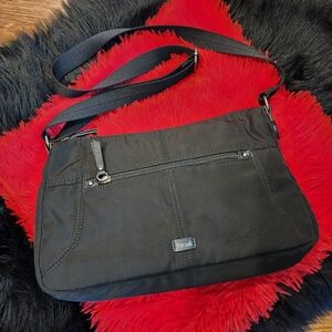 The Sak Esperato Nylon Hobo Crossbody Bag in Black